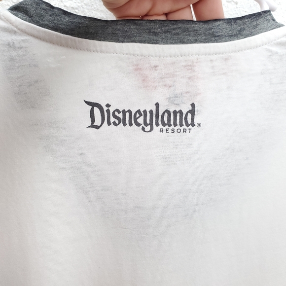 NWT Disney Store Park Ringer Style "Happy Place" Mickey Mouse Graphic Tee Shirt - Picture 10 of 10